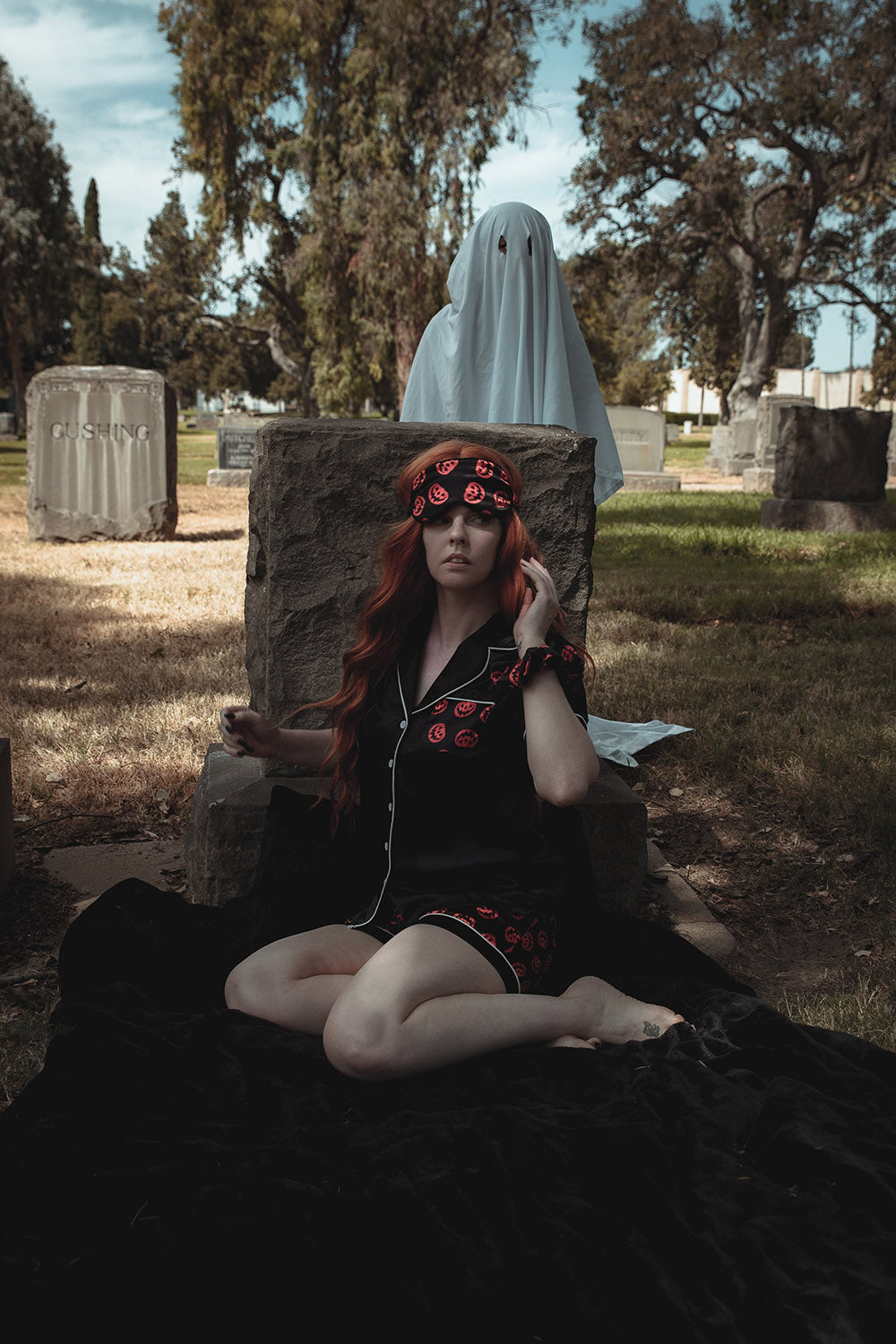 goth silk shorts