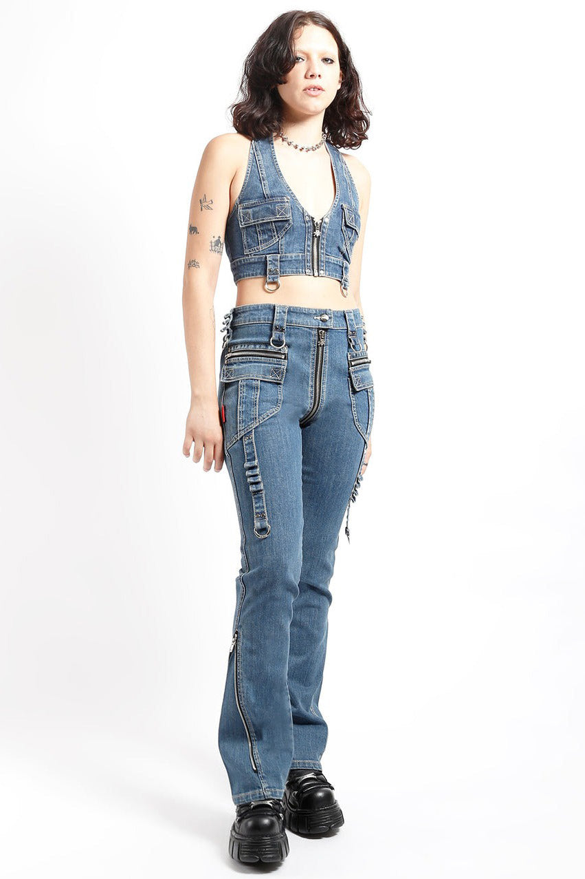 grunge goth denim pants