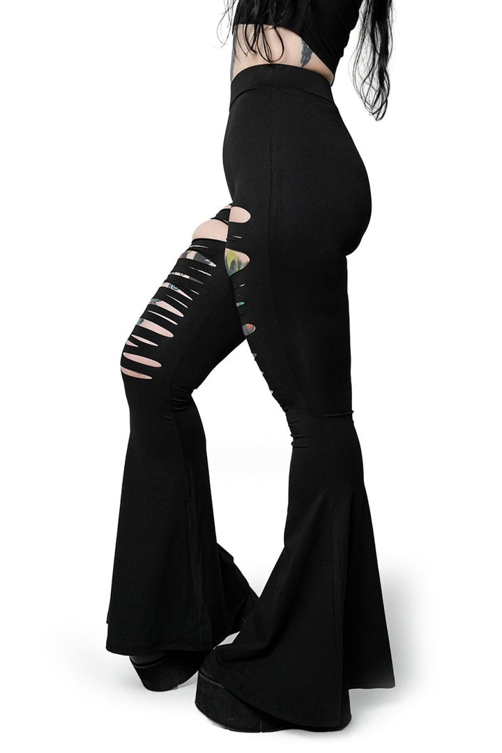 womens high-rise shredded cut-out emo pants