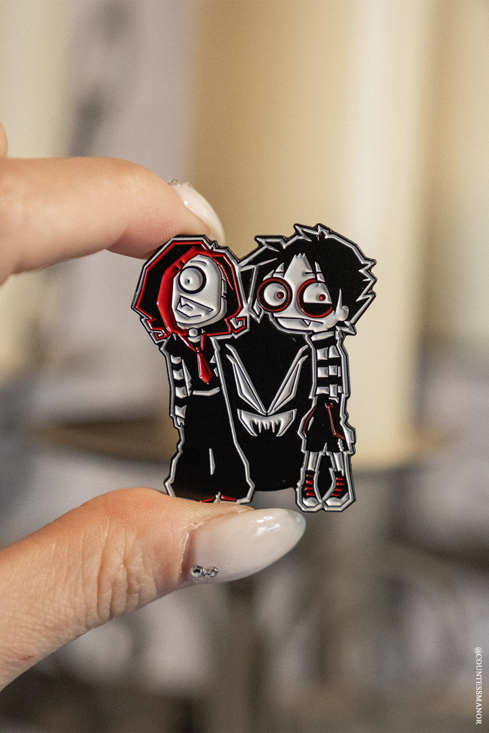 spooky kids enamel pin