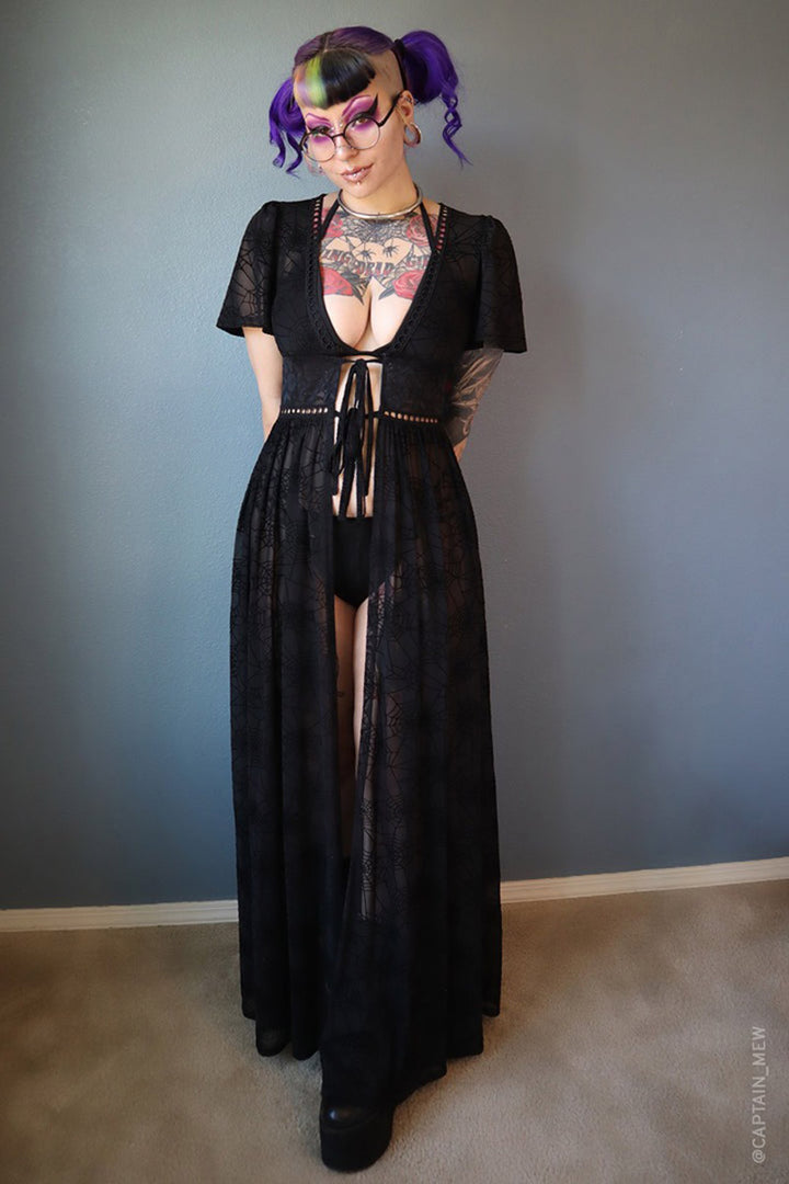 womens retro goth cardigan