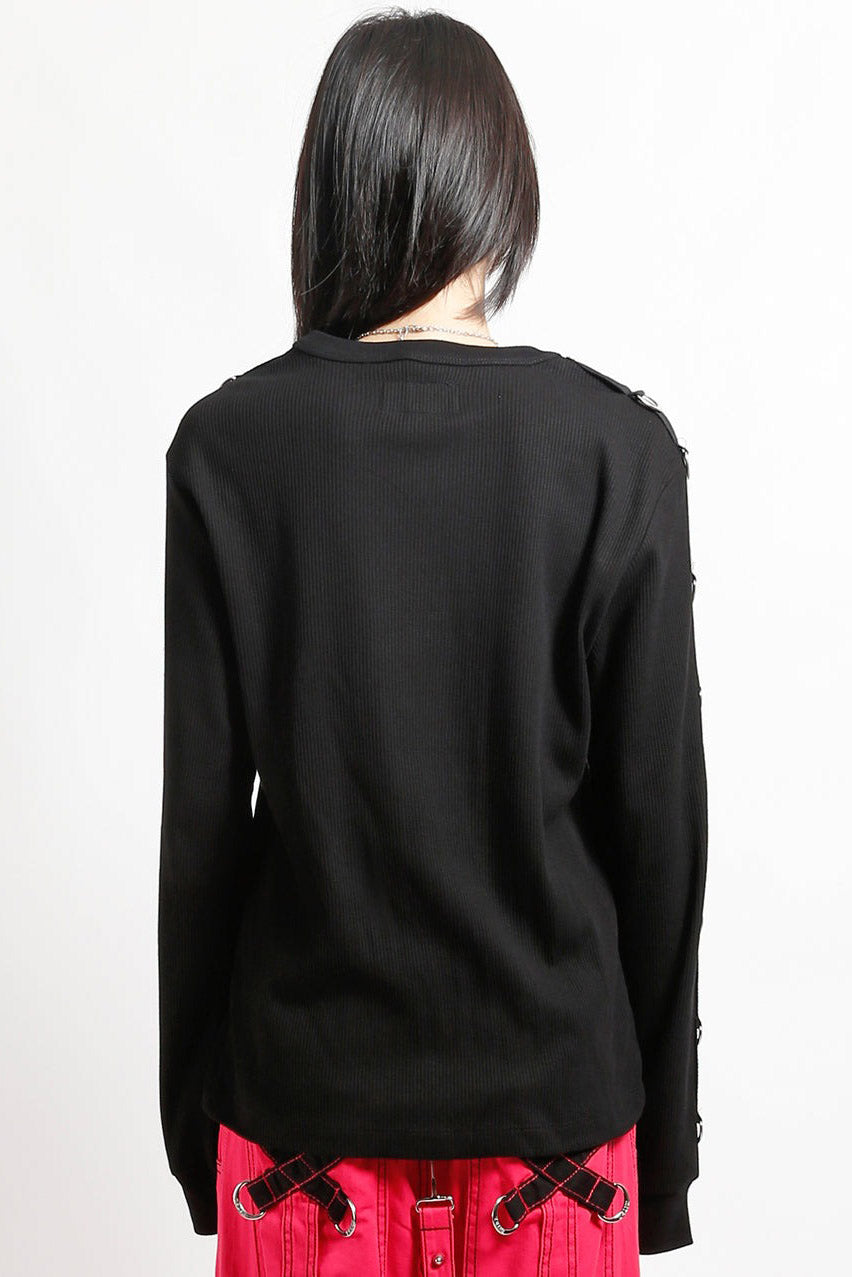 womens black emo oversized cybergoth shirt