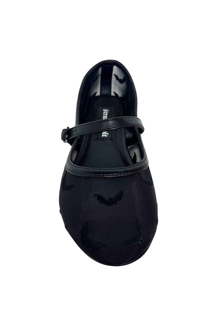 womens mary janes shoes with bat pattern