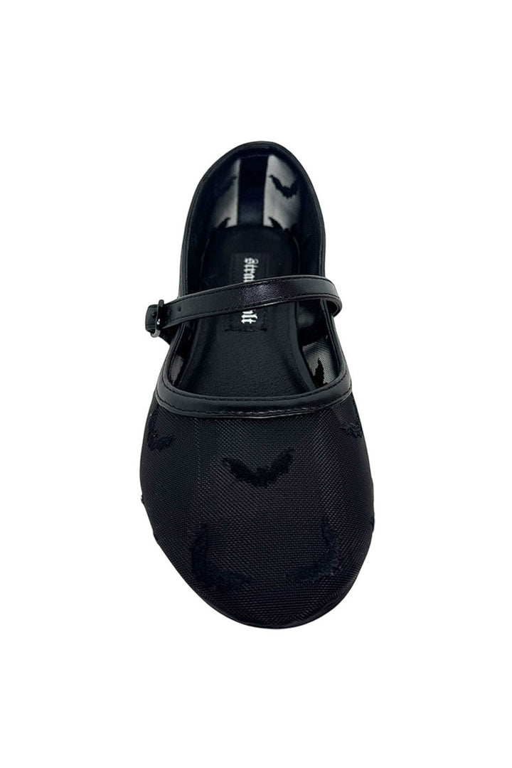 womens mary janes shoes with bat pattern