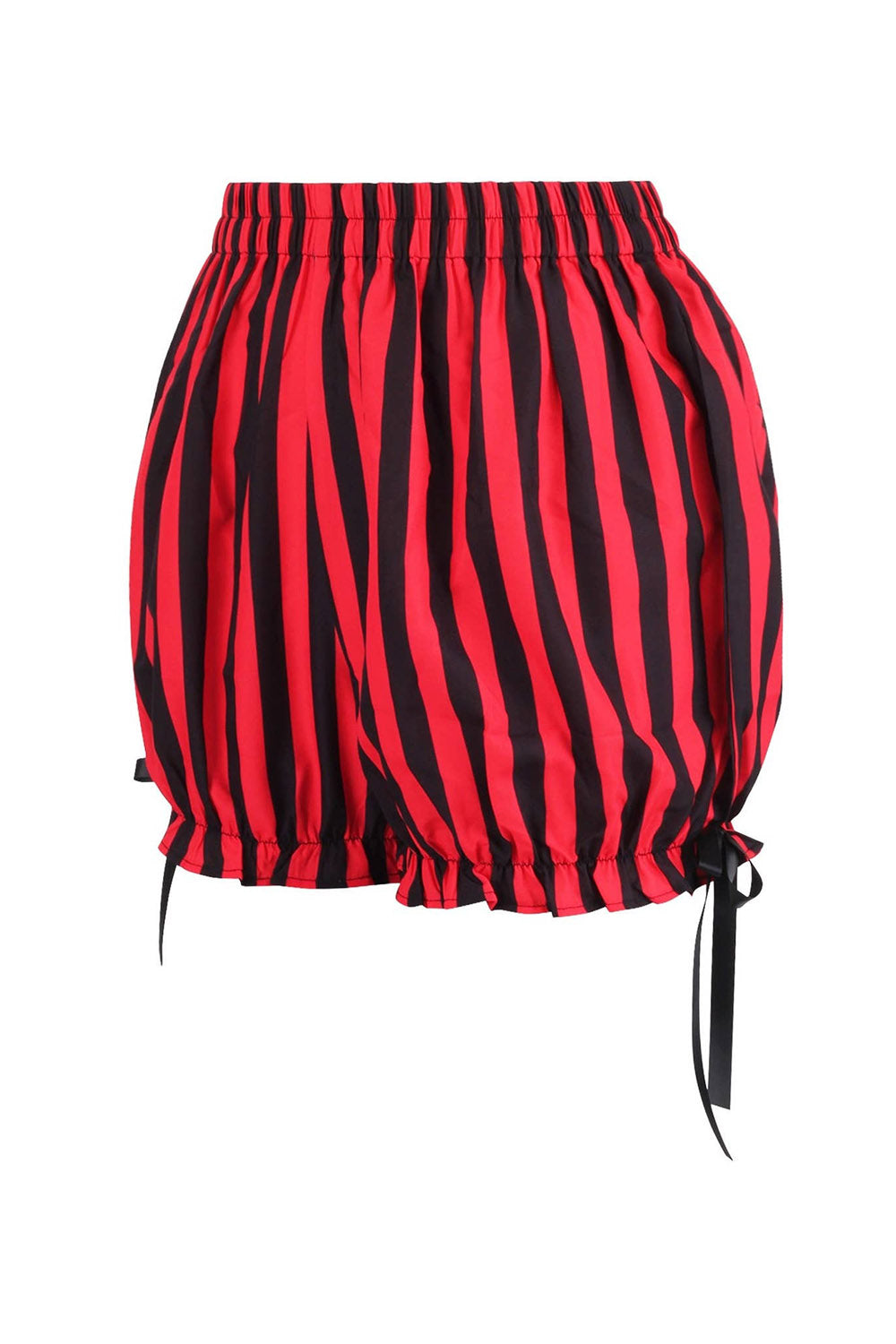 red and black stripe bloomer shorts