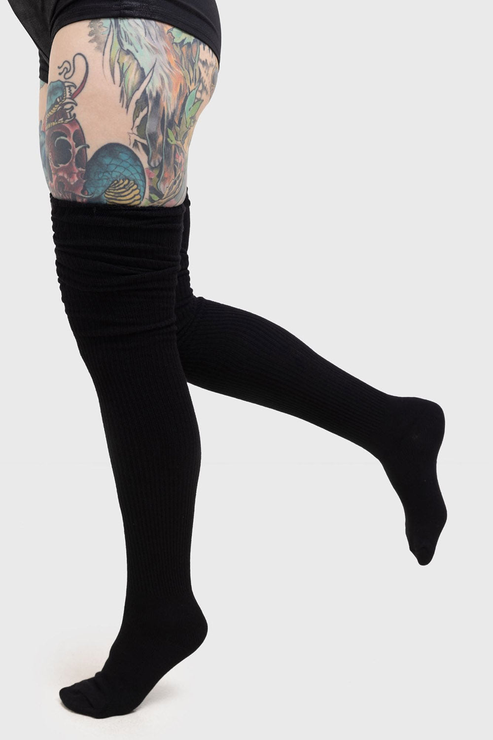 knee high thigh high goth socks