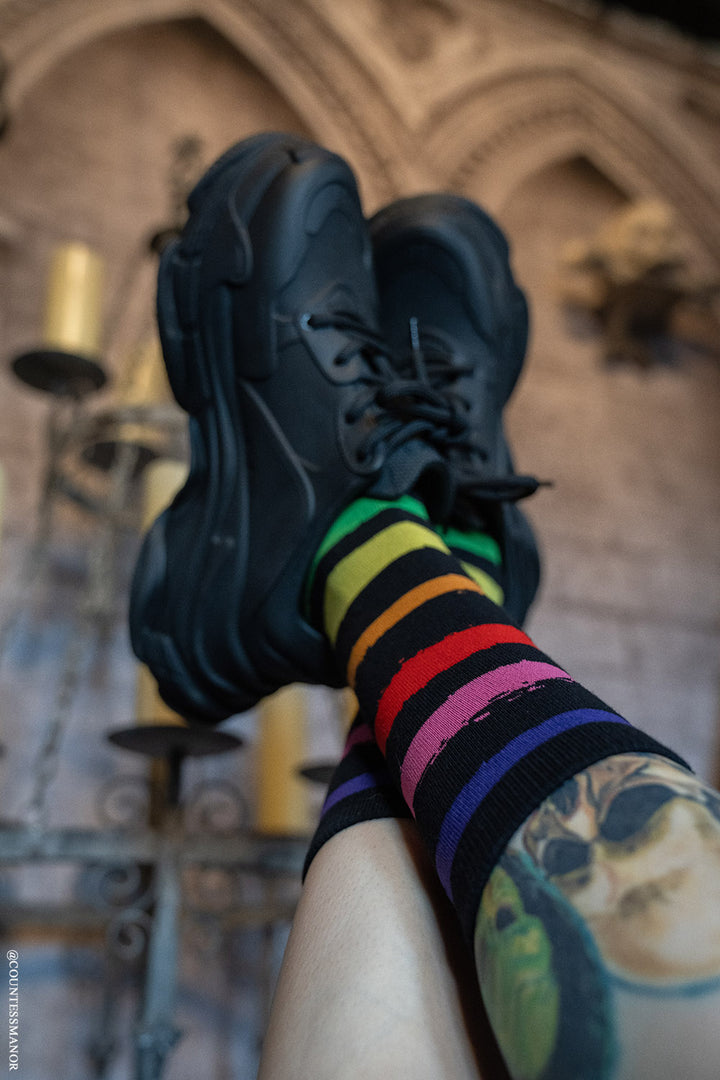 gothic pride month socks