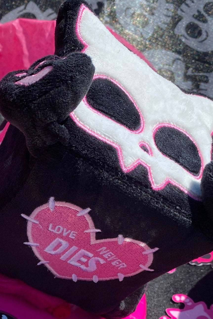 spooky emo stitched heart plush toy