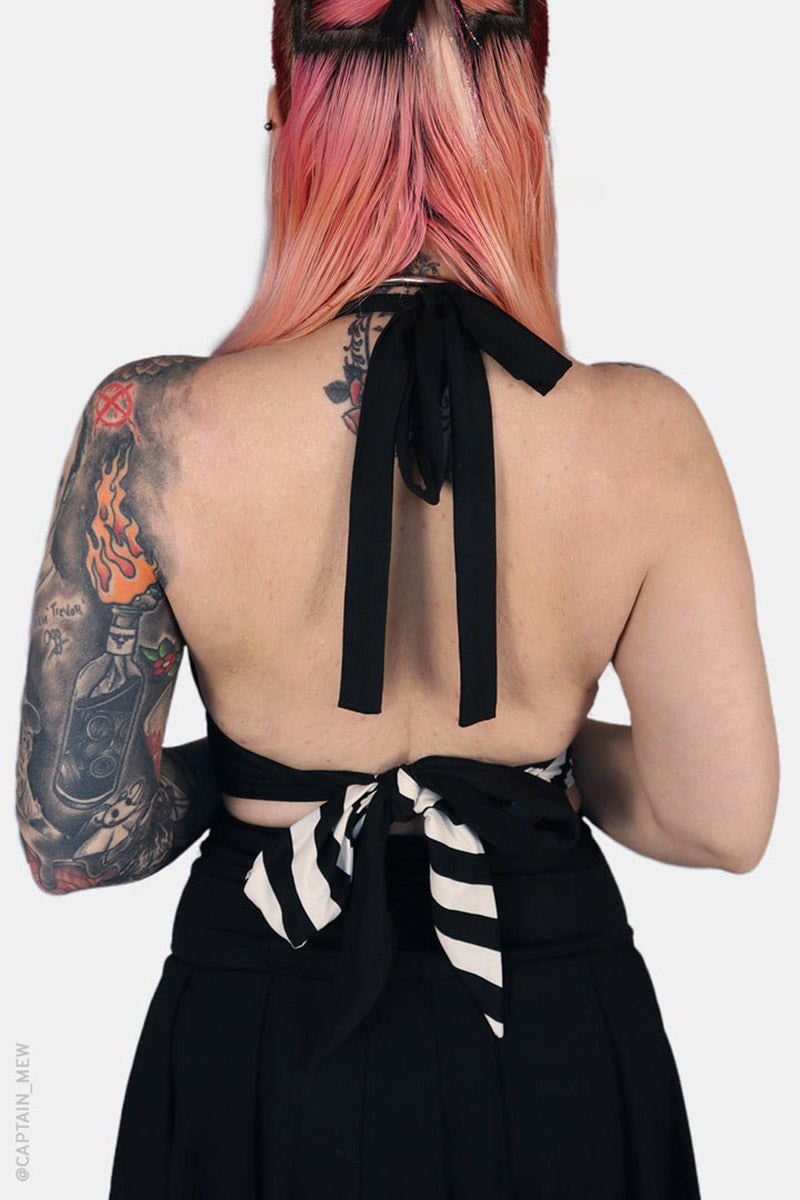 womens emo bikini stule halter top