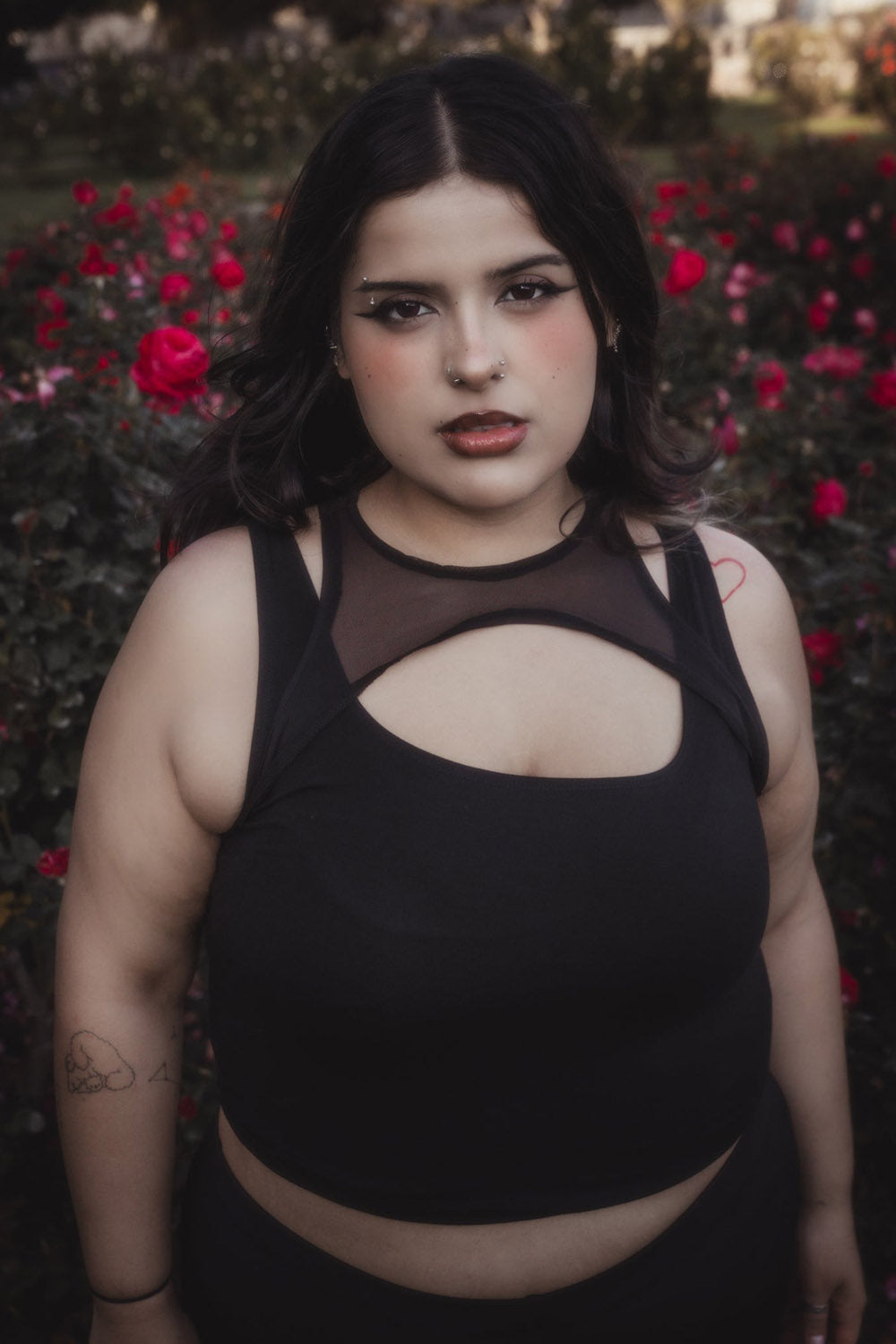 womens plus size gothic cropped top