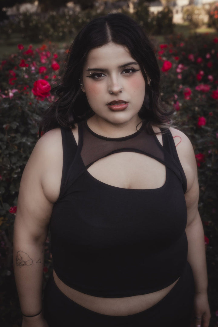 womens plus size gothic cropped top