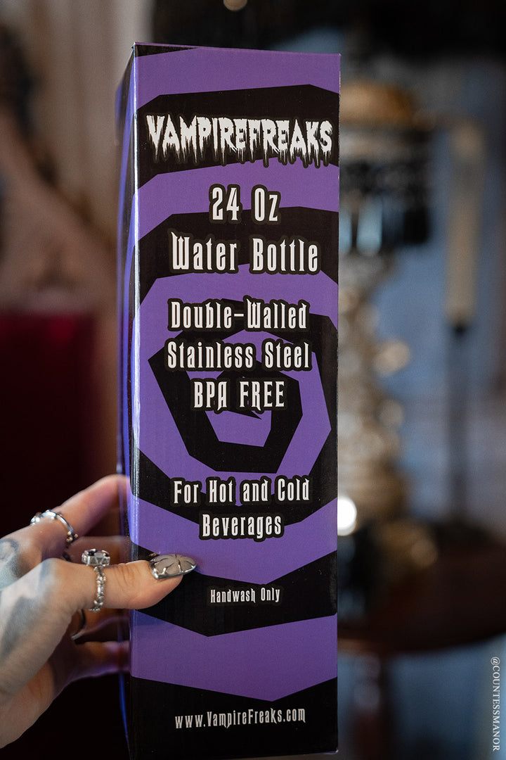 stainless steel goth water bottle gift box