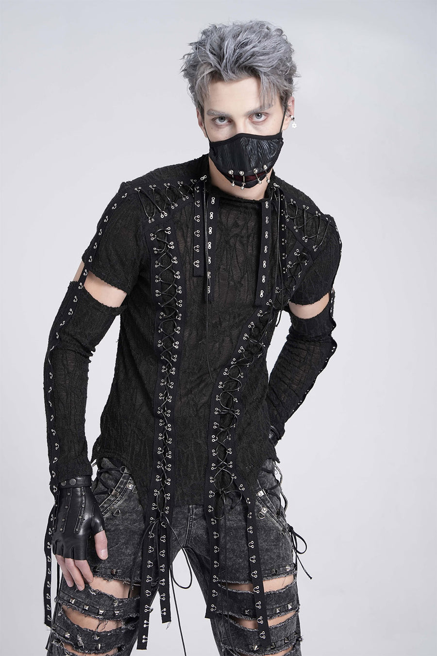 gothic clubbing shirt for men