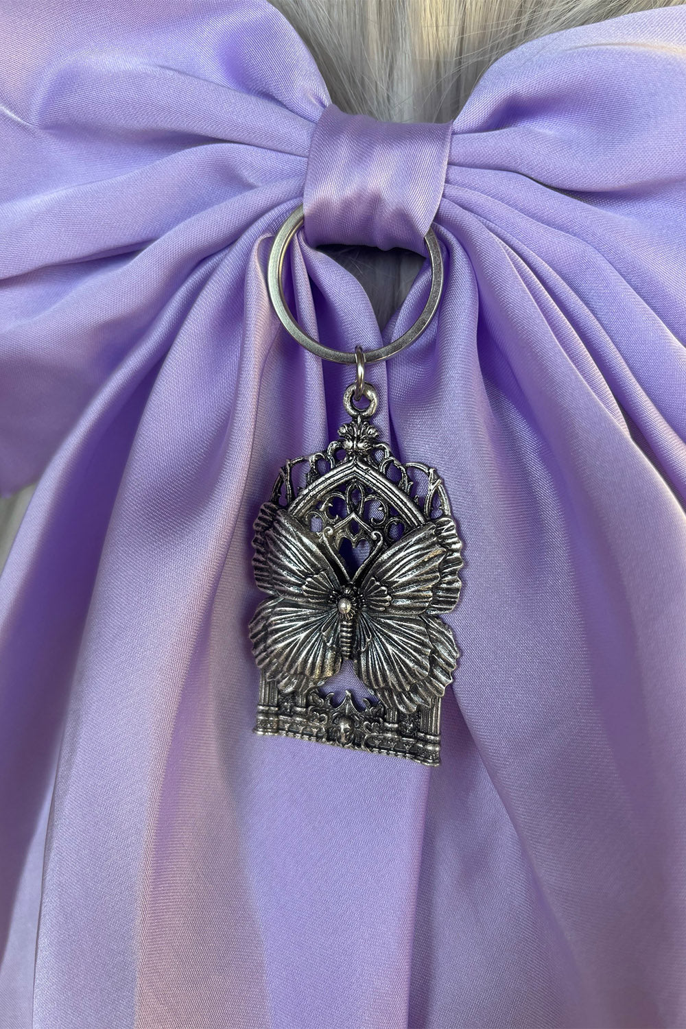 large satin pastel goth hair bow