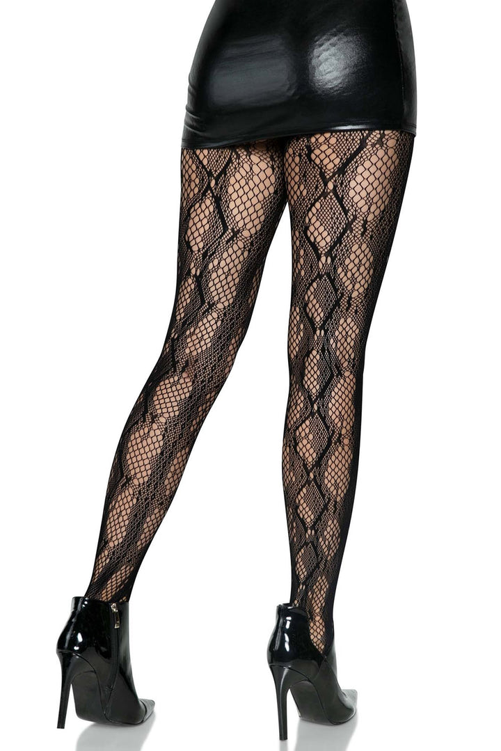 Snakeskin Fishnet Stockings