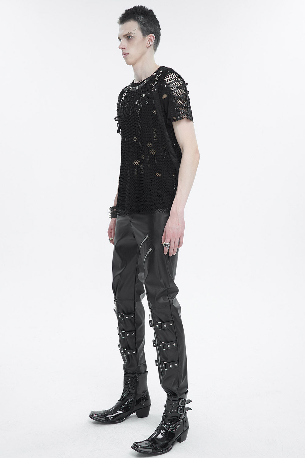 mens bondage strap shirt