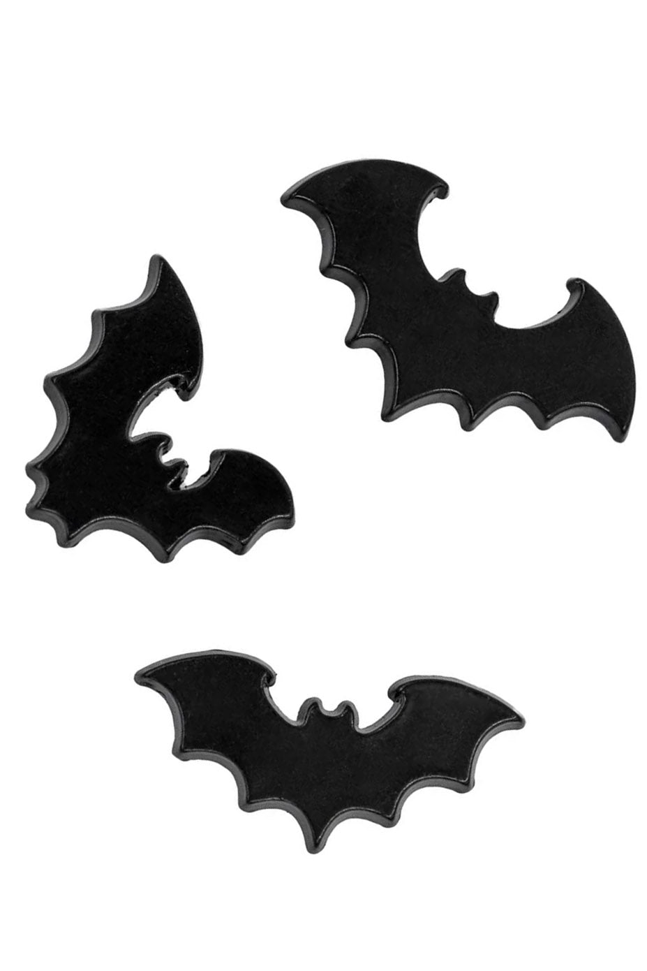 Flying Bat Plated Pin Set of 3 - pins & patches - VampireFreaks - Kreepsville