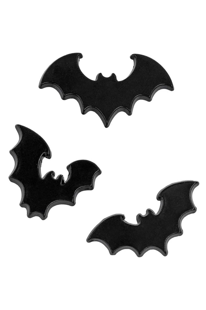 Flying Bat Plated Pin Set of 3 - pins & patches - VampireFreaks - Kreepsville