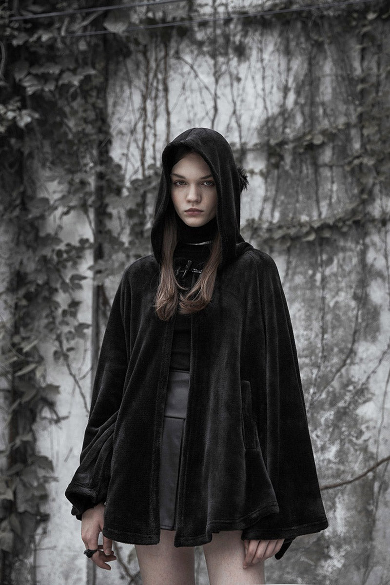 velvet cloak with hood