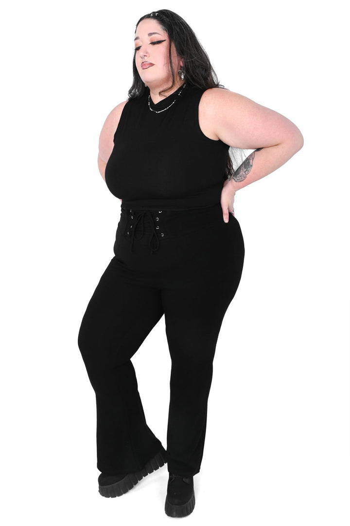 womens ultra high-waisted flared leggings
