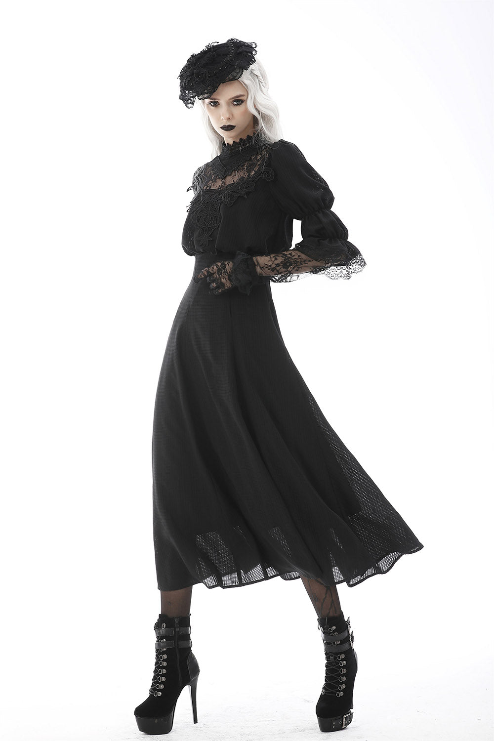 puffed sleeves dress
