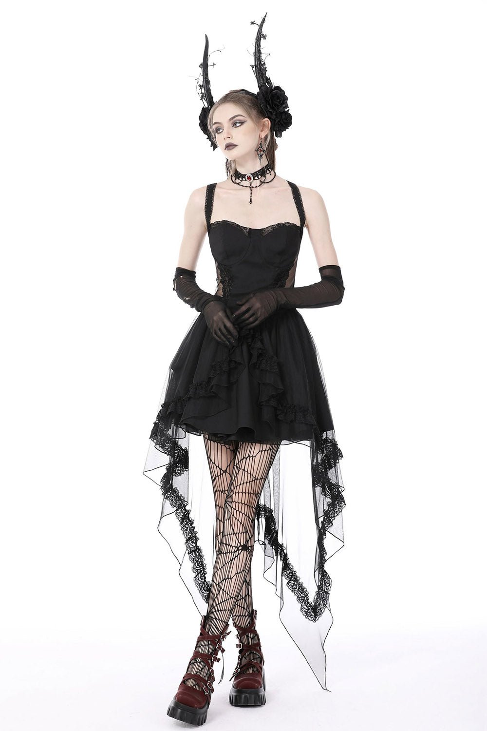 Funeral Haunt Halter Dress - dresses - VampireFreaks - Dark In Love