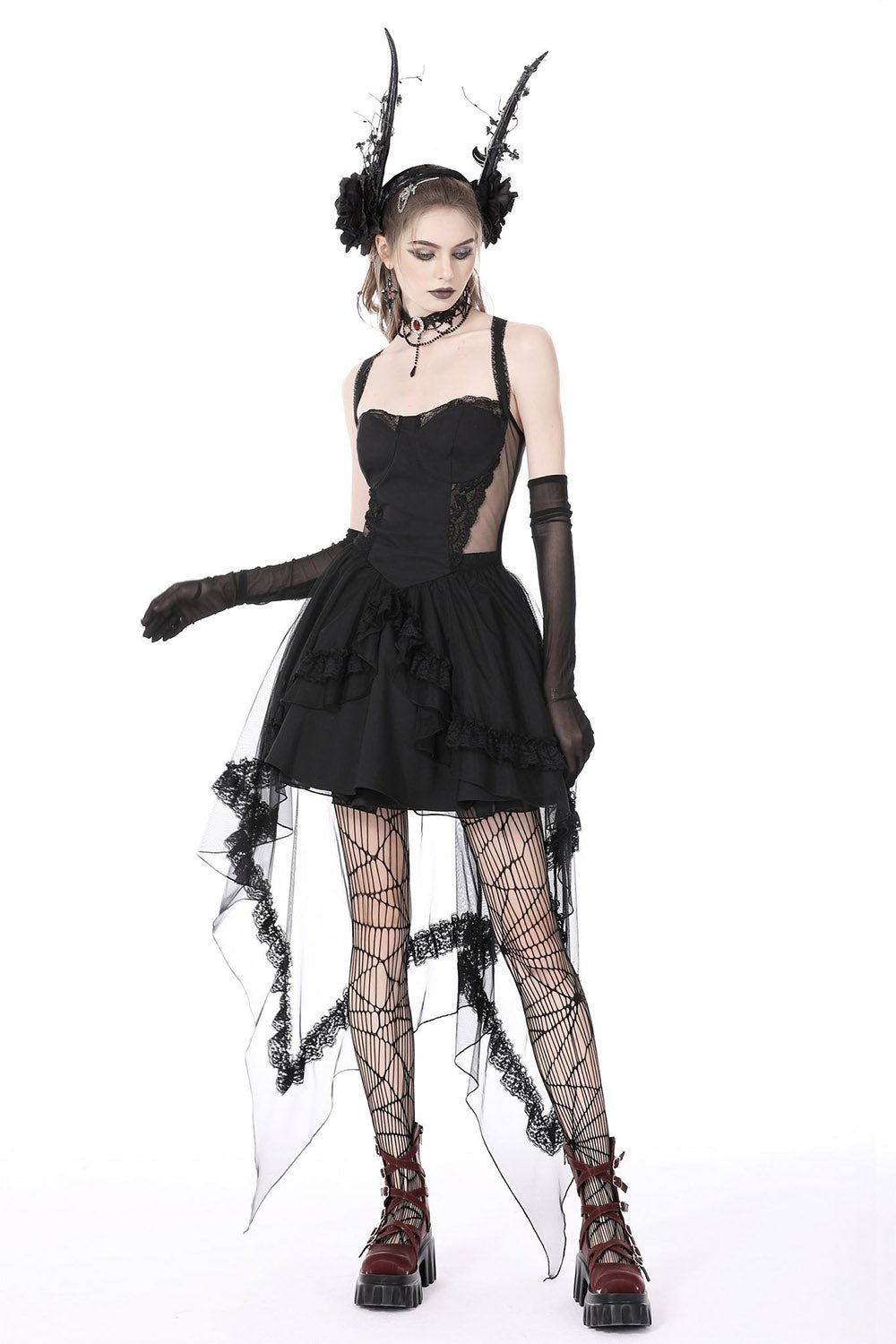 Funeral Haunt Halter Dress - dresses - VampireFreaks - Dark In Love