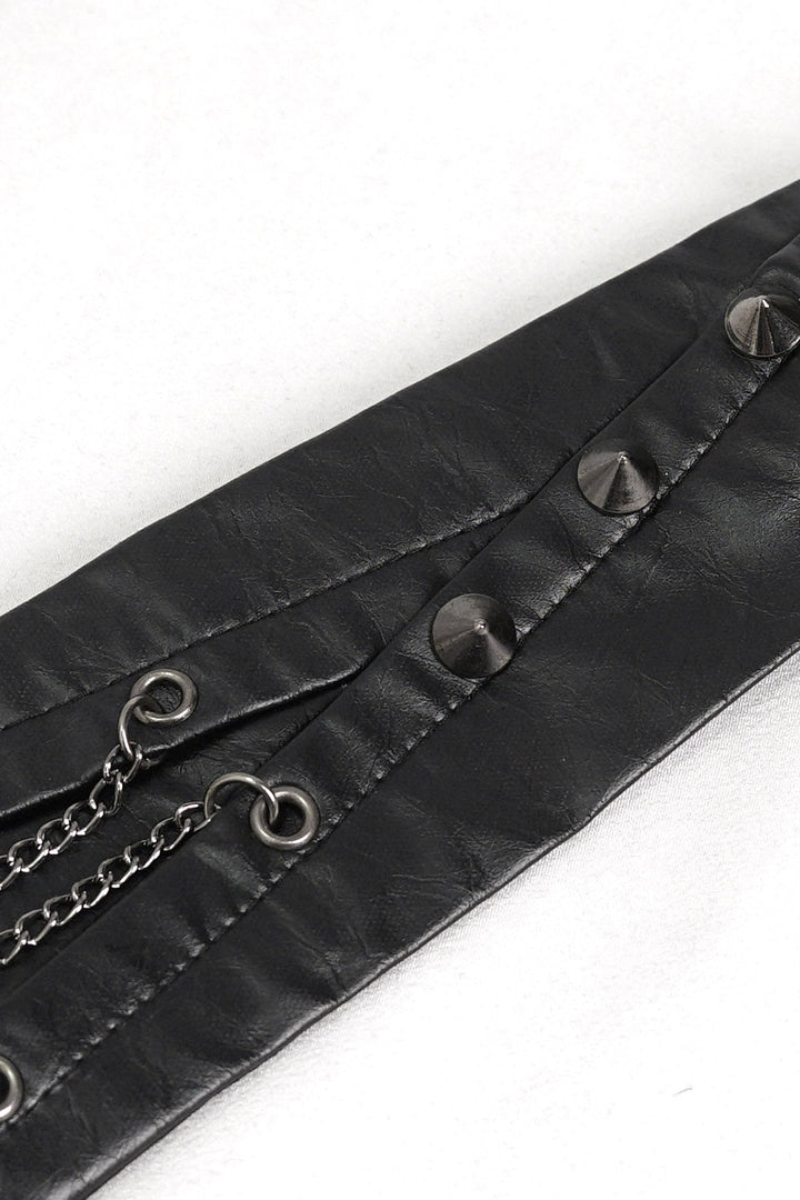 Funeral Wake Leather Necktie - hats & scarves & headwear - VampireFreaks - Devil Fashion