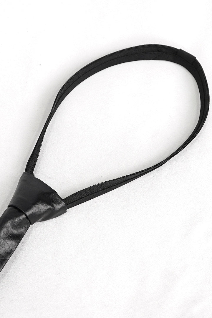Funeral Wake Leather Necktie - hats & scarves & headwear - VampireFreaks - Devil Fashion