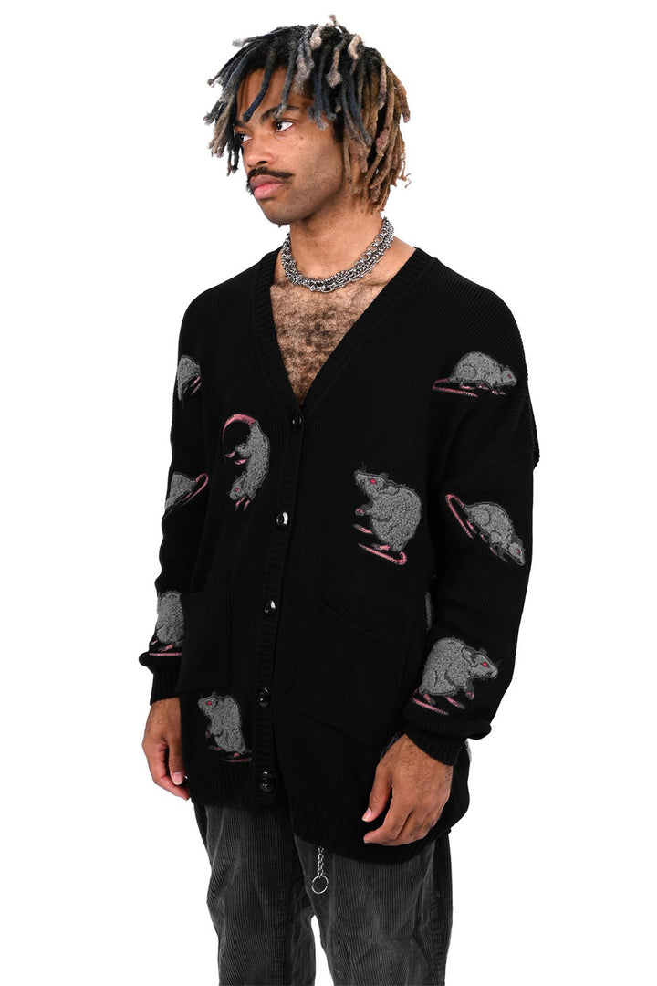 halloween mouse rat cardigan with button up closure