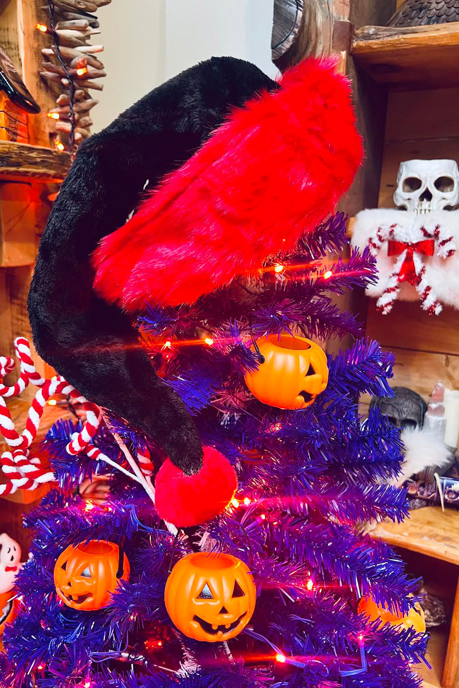 novelty black santa hat