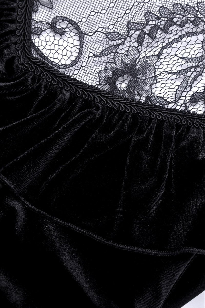 Gatsby Gothic Velvet Midi Dress - dresses - VampireFreaks - Dark In Love
