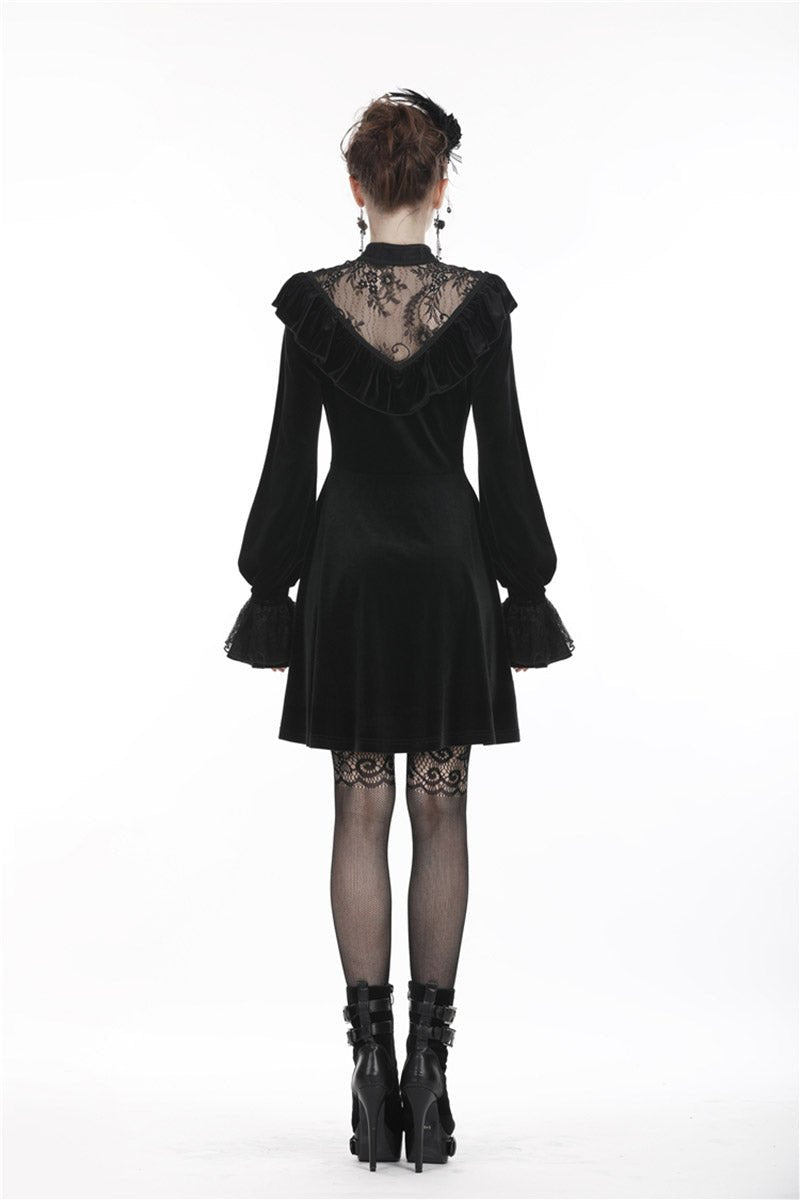 Gatsby Gothic Velvet Midi Dress - dresses - VampireFreaks - Dark In Love