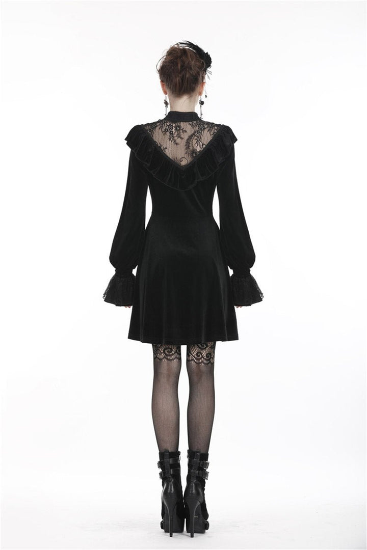 Gatsby Gothic Velvet Midi Dress - dresses - VampireFreaks - Dark In Love