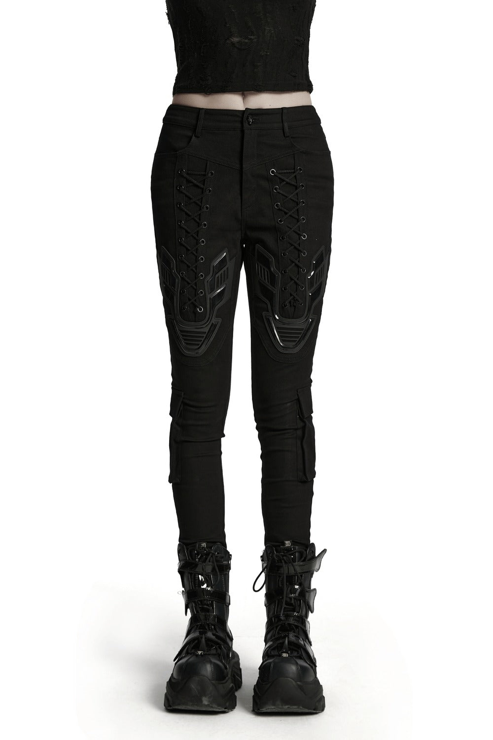 womens gothic biker jeans