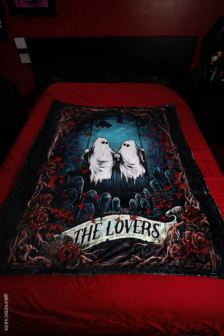 the lovers tarot card blanket