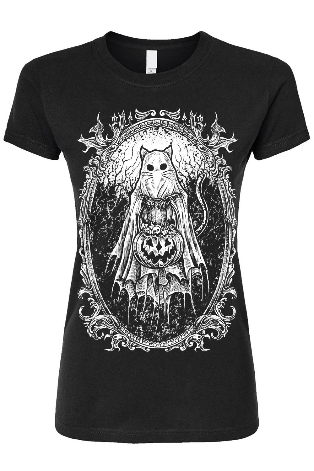 Camiseta de gatito fantasma