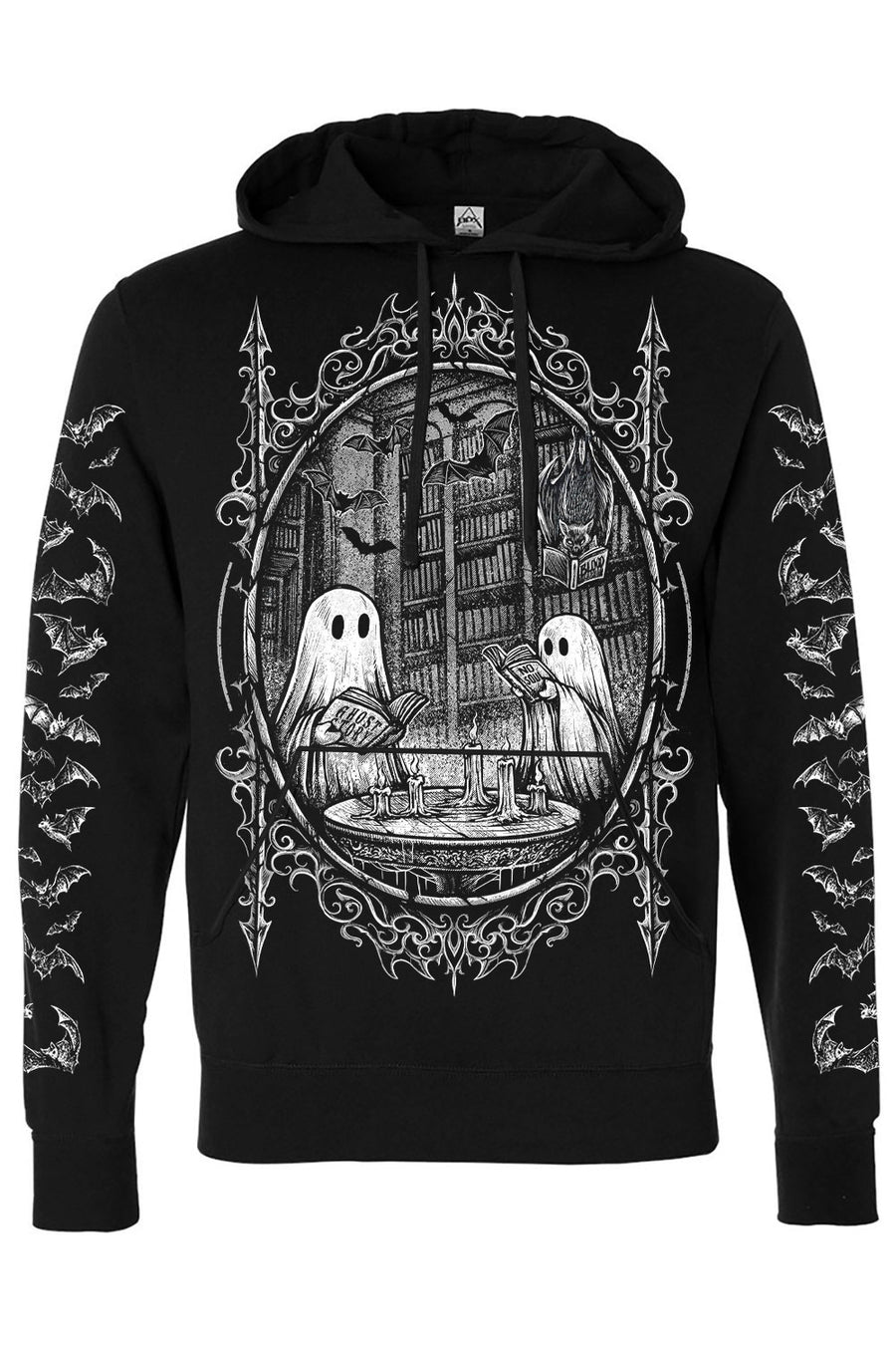 ghost hoodie with bat sleeves