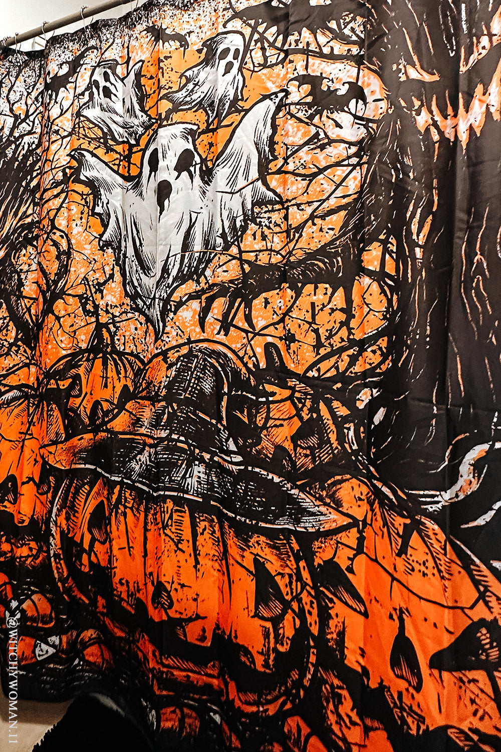 gothic ghost shower curtain