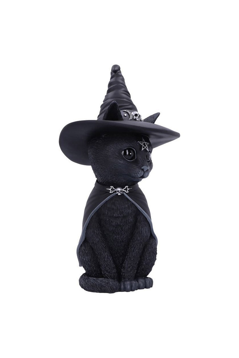 witch large cat figurine