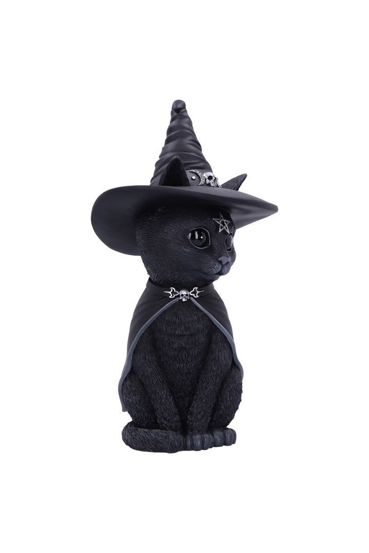 witch large cat figurine