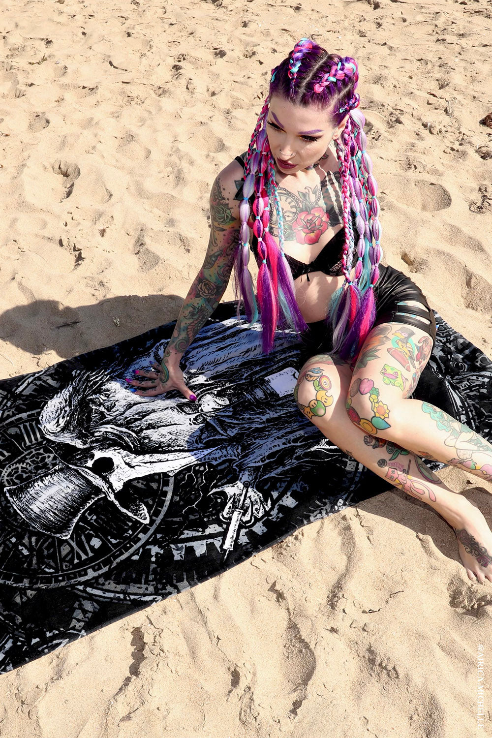 gothic bath towel