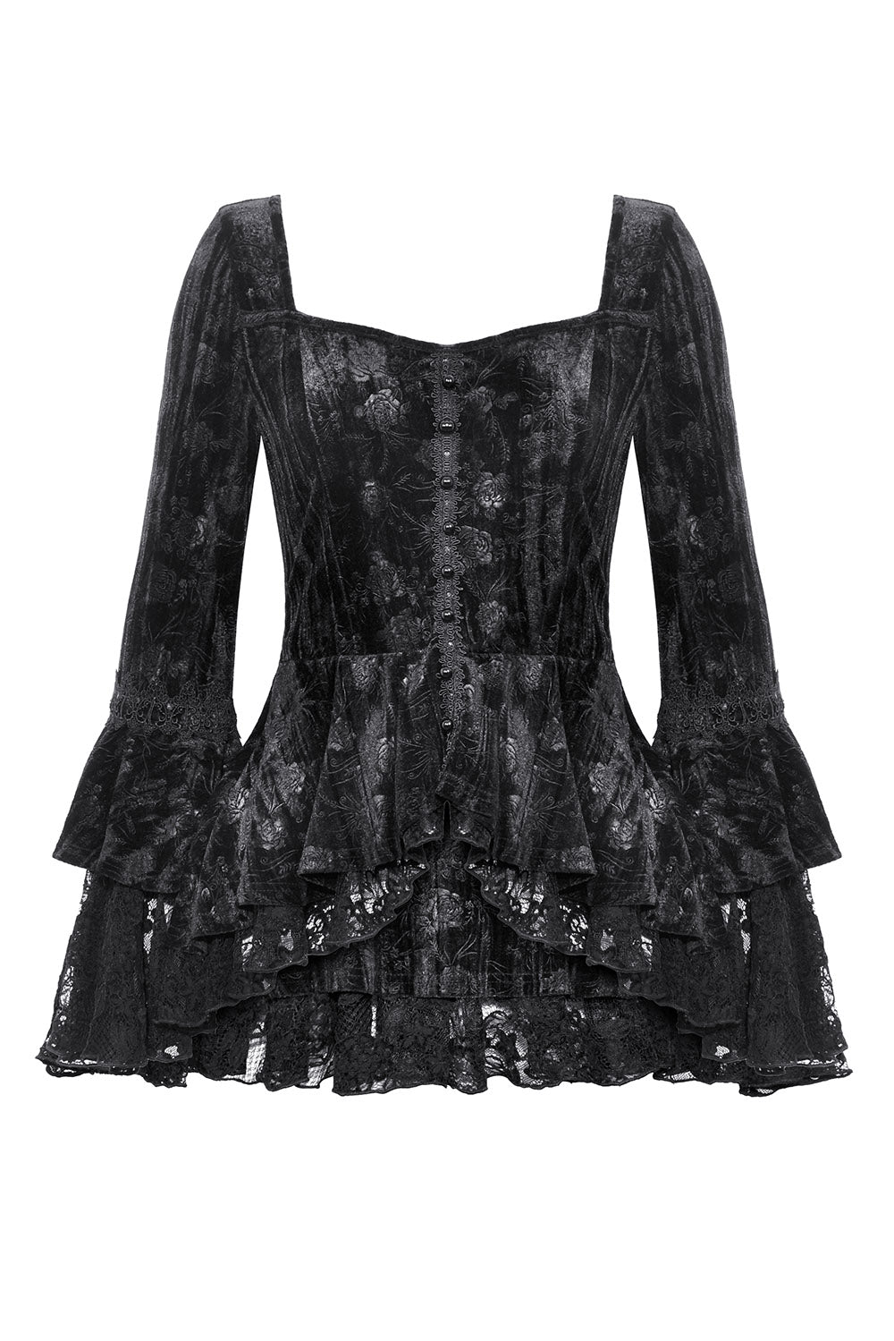 womens vintage goth long sleeve top