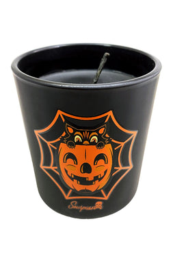 Halloween Pumpkin Cat Candle
