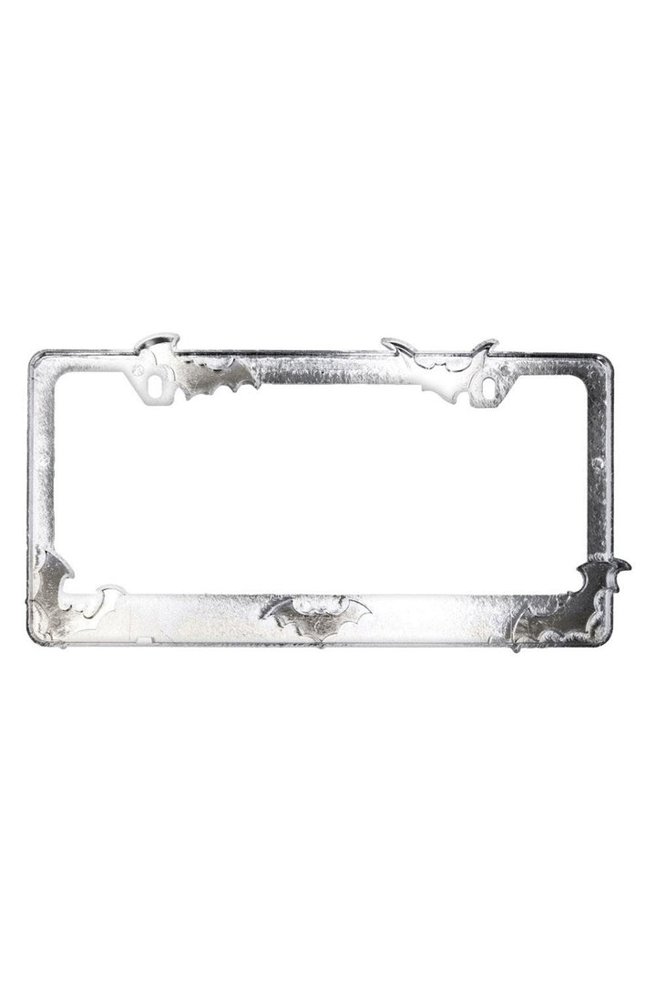 rockabilly bat license plate frame