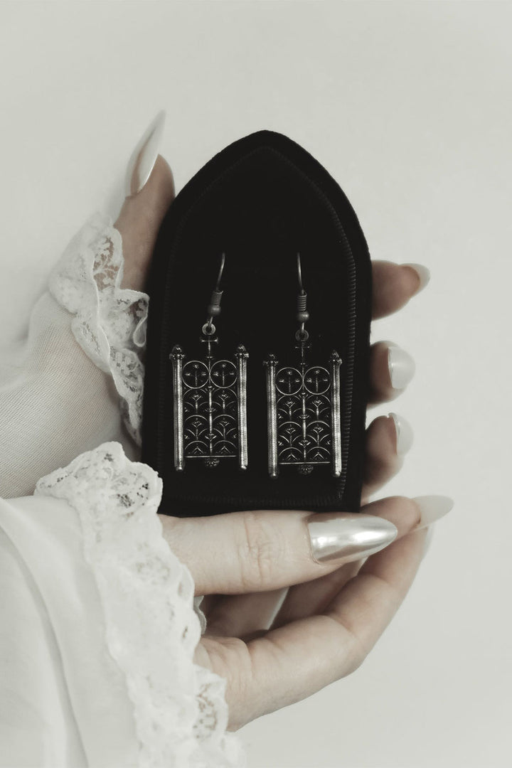 gothic gate earrings