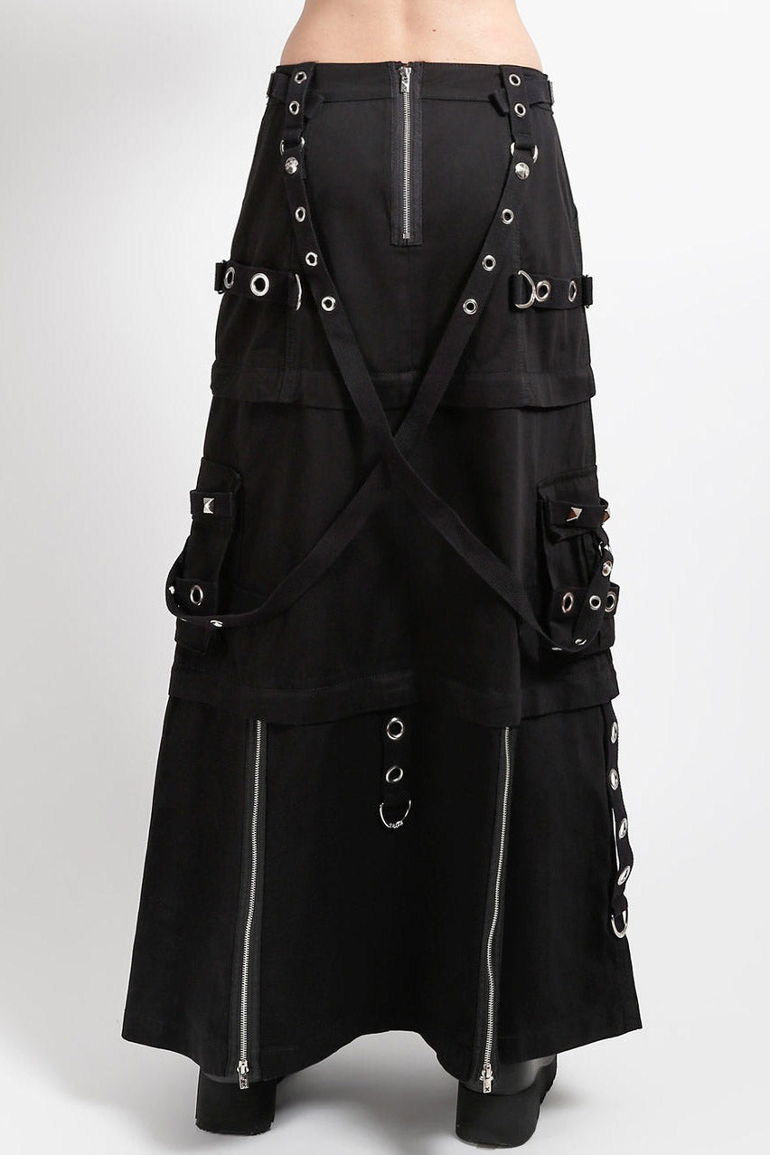 gothic studded low-waisted punk skirt