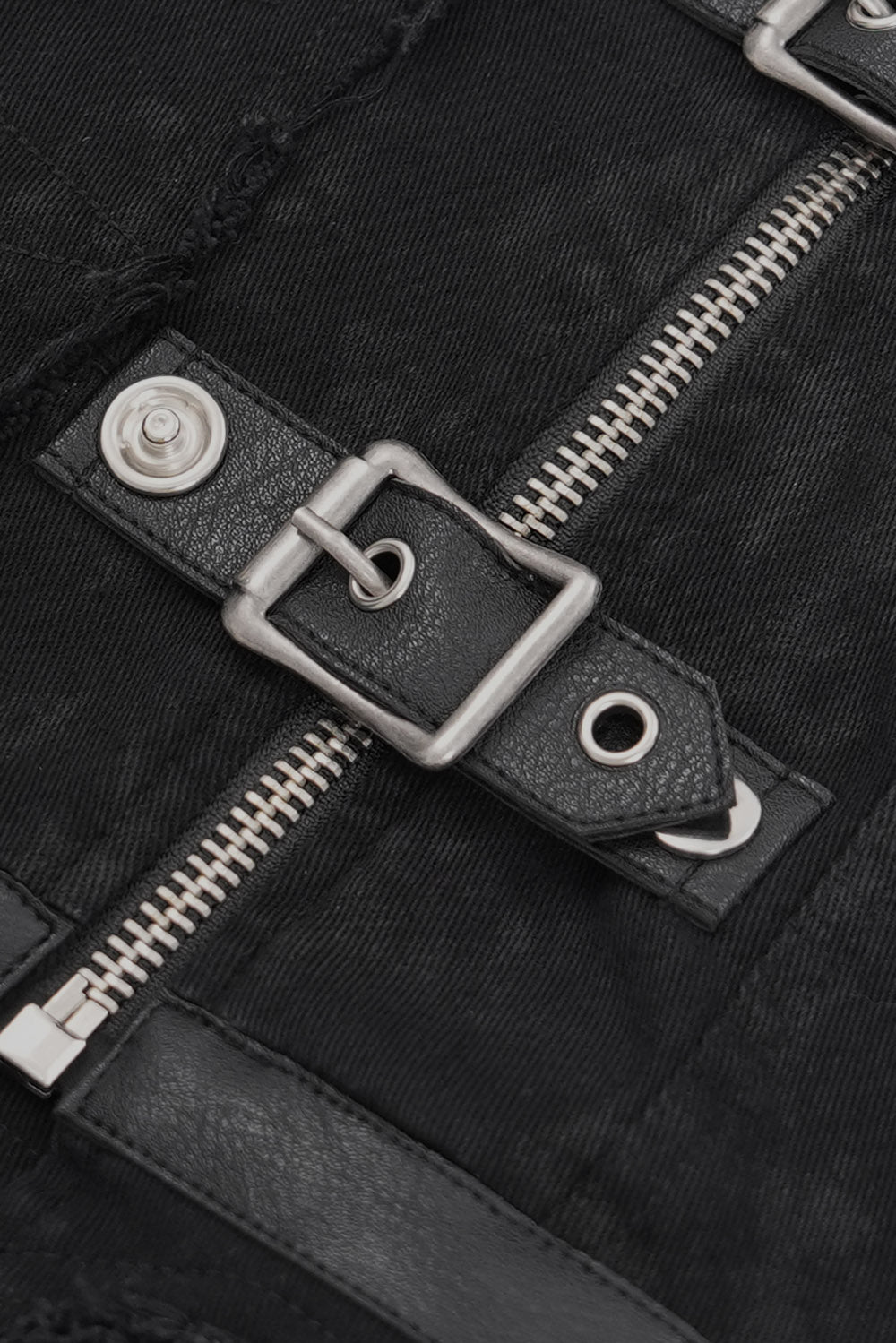 gothic buckle sleeveless shirt for men