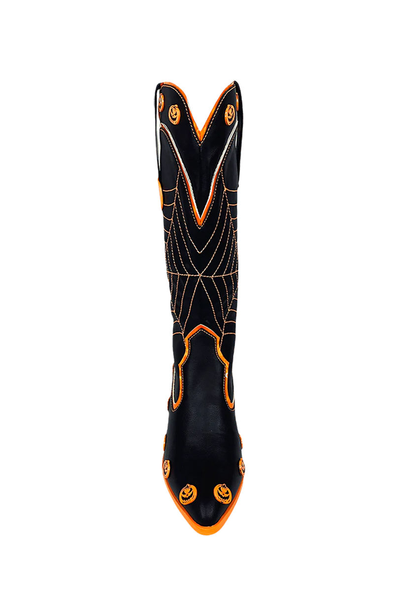 womens halloween pumpkin boots