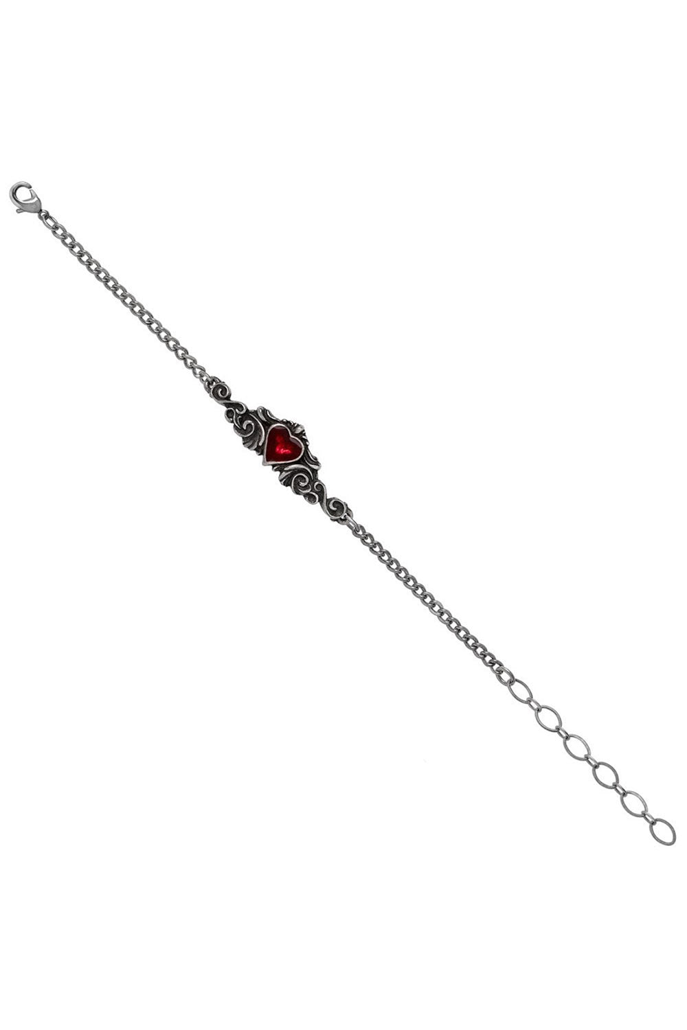 gothic queen of hearts pewter bracelet by alchemy england